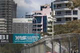 Drivers round the Surfers Paradise street circuit