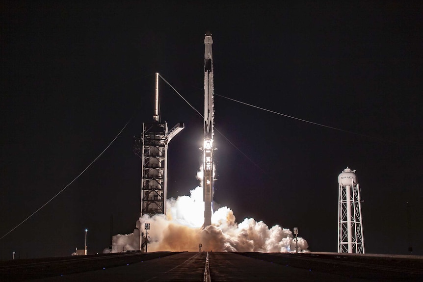 Launch of SpaceX demo 1 in March 2019