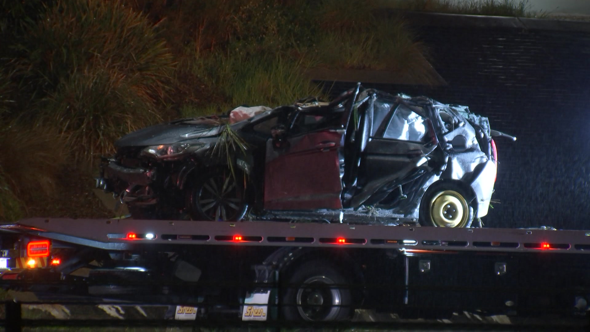 Two 14yo girls injured after crashing stolen car