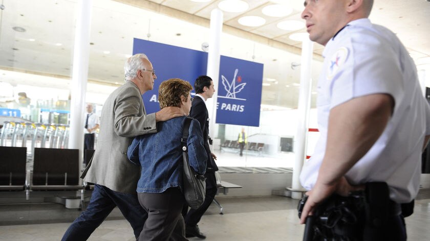 Passengers' relatives are being taken care of in a special area of Charles de Gaulle airport.