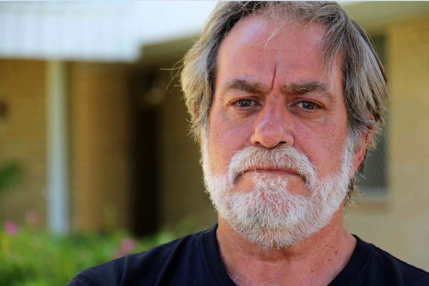 Close up shot of grieving father Geoff Diver.