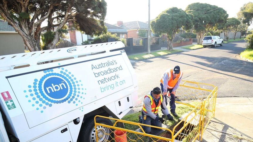 A shot of the NBN being installed