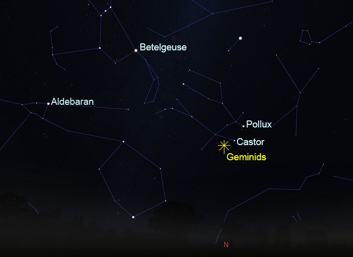 Geminids meteor shower December 14 at 2.00am (AEDT)