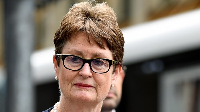 Commonwealth Bank of Australia chairman Catherine Livingstone outside the banking royal commission in Sydney.