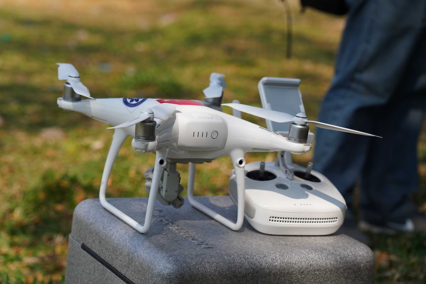 Drones used to identify pieces of plastic in the Mekong River.