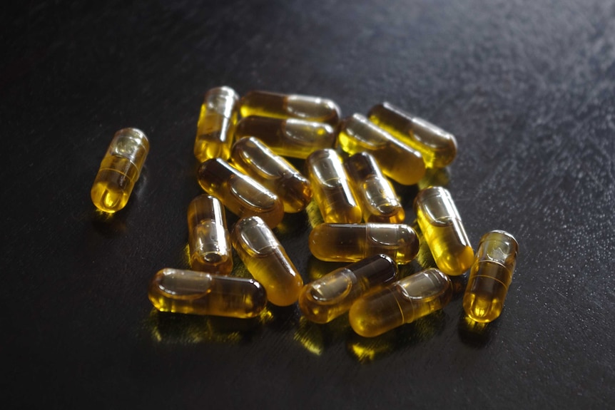 Medical marijuana in capsules.