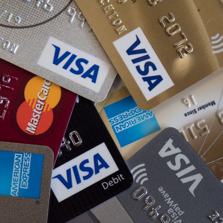 A collection of credit cards.