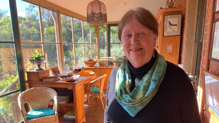 Former senator Margaret Reynolds in kitchen.