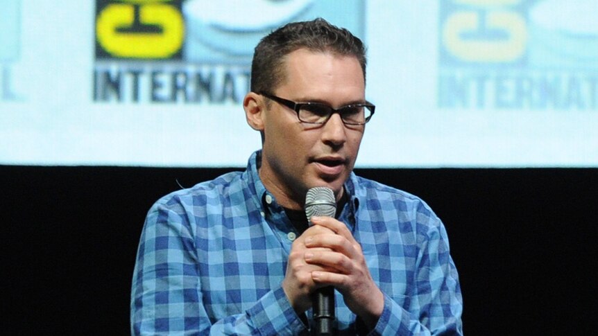 Director Bryan Singer speaks at Comic-Con International convention