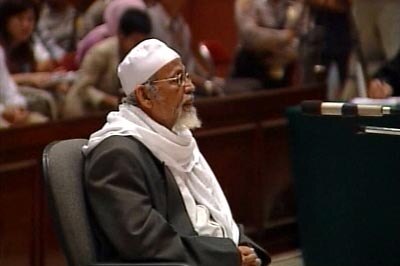 Abu Bakar Bashir appears in court