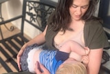 Jen and her youngest son breastfeeding
