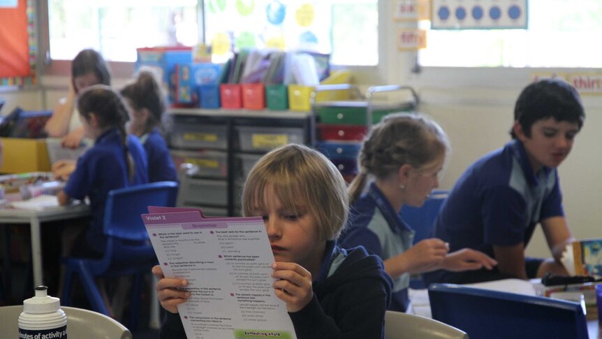 Students in the classroom at Mistake Creek State School.