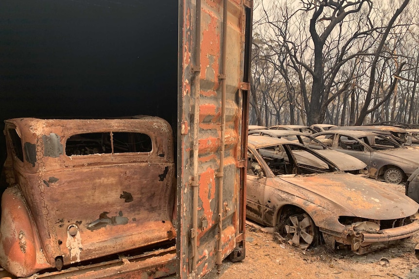 Balmoral burnt out cars