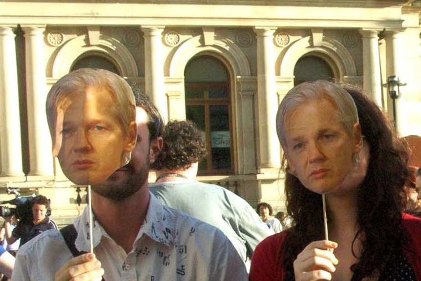 Protesters in Brisbane