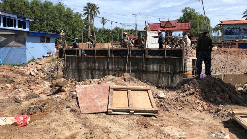 A construction site in Cambodia