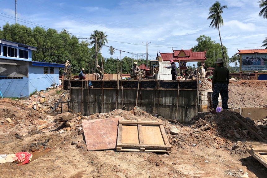 A construction site in Cambodia