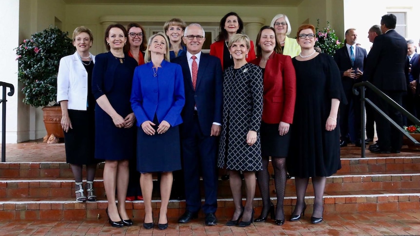 Malcolm Turnbull with women in ministry