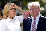 A composite image of San Juan mayor Carmen Yulin Cruz and US President Donald Trump.