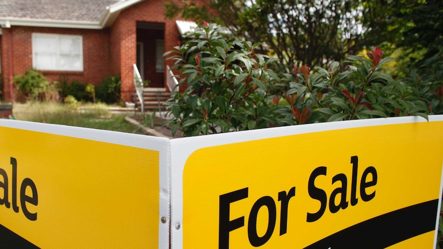 A house for sale seen in Canberra