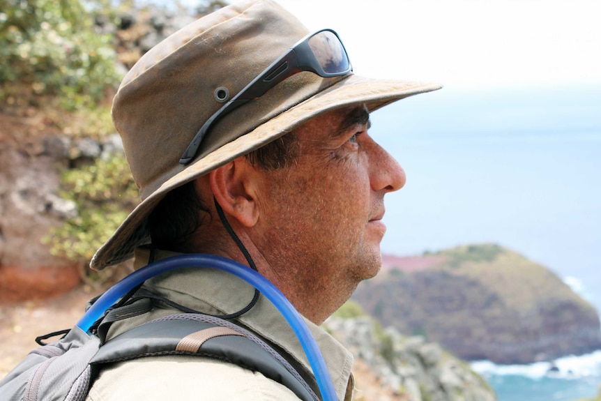 Norfolk Island National Parks and Wildlife Service senior ranger Joel Christian.