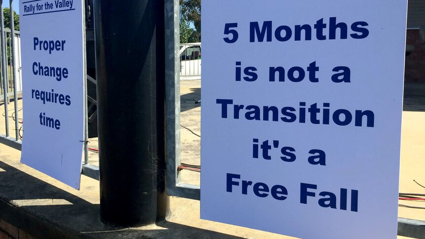 Sign saying five months is not a transition it's a free fall