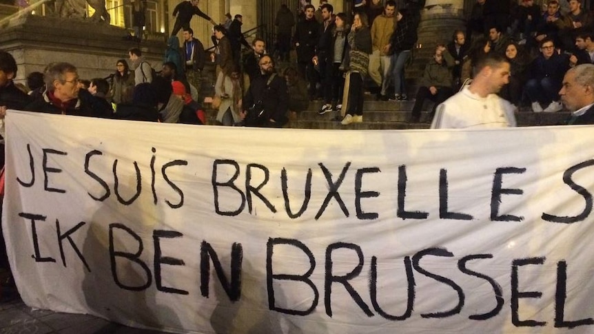 Vigil held in central Brussels