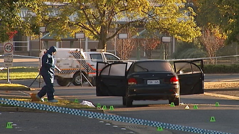 Brendan Welsh was shot while sitting in this car near the Hughes shops.