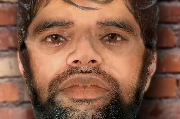 An digital image of the so-called Pakenham man.