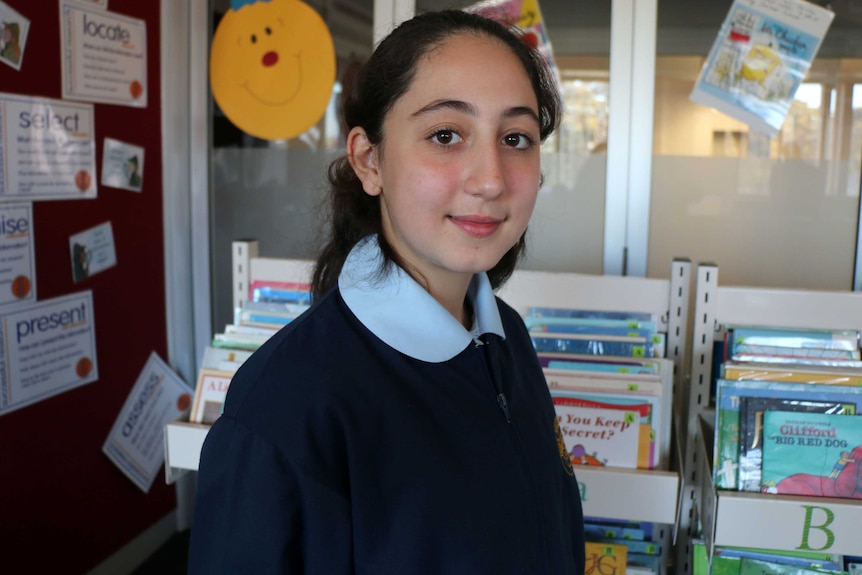Refugee school student Sara Manjeh.