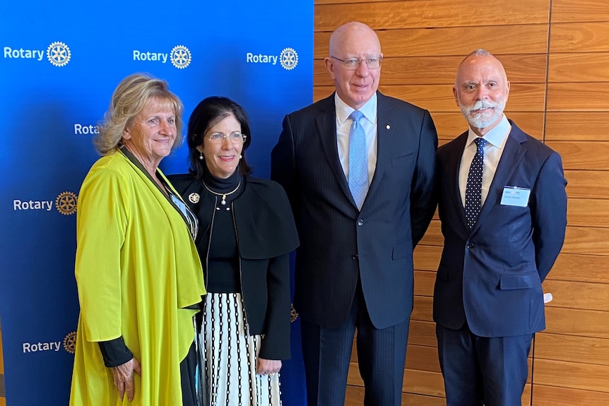 Governor General David Hurley with his wife and two others.