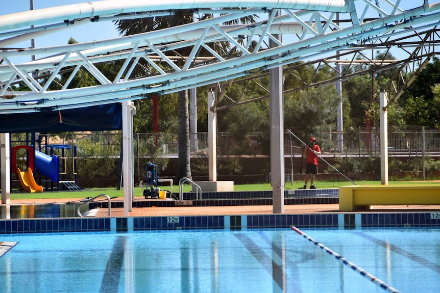 The closed South Hedland Aquatic Park.