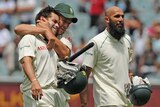 Unbeaten batsman Neil McKenzie and Hashim Amla secured victory for South Africa.