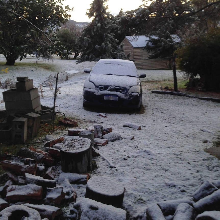 Snow at Michelago in southern NSW.