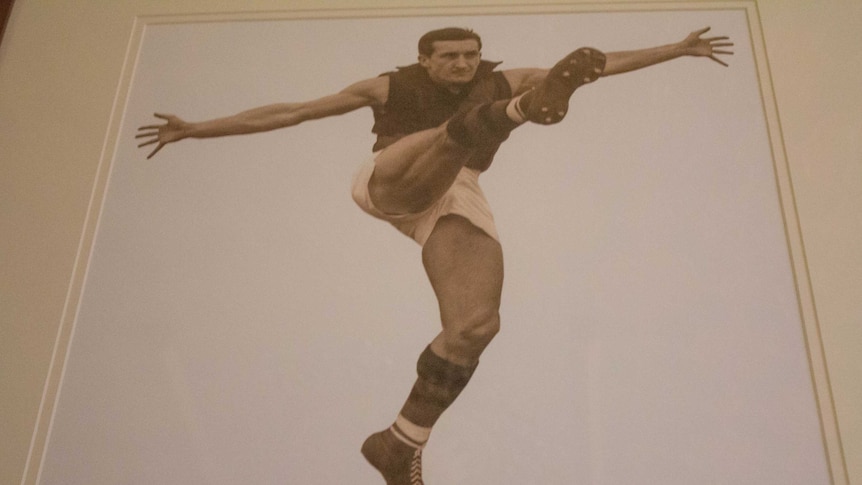 A portrait of Alec Epis hangs in the Goldfields Sporting Hall of Fame in Kalgoorlie-Boulder