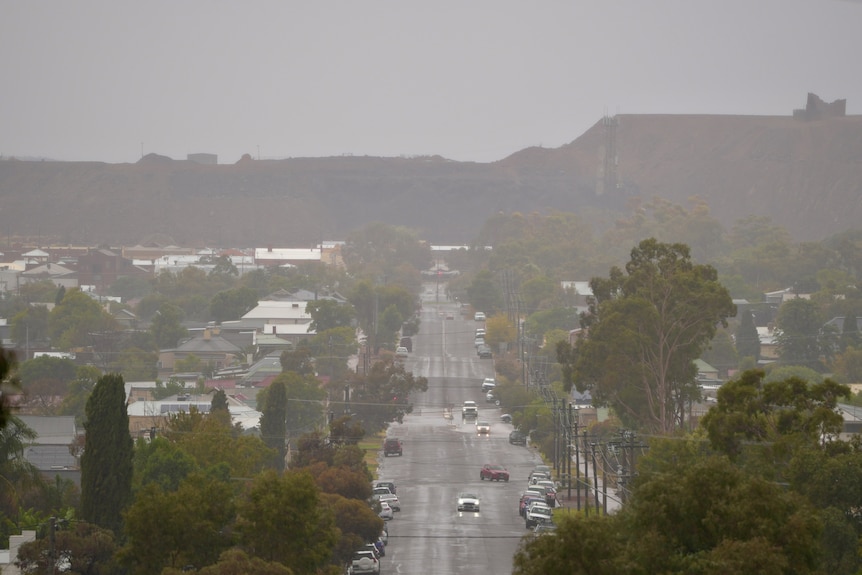 A rainy day in Broken Hill in outback nsw