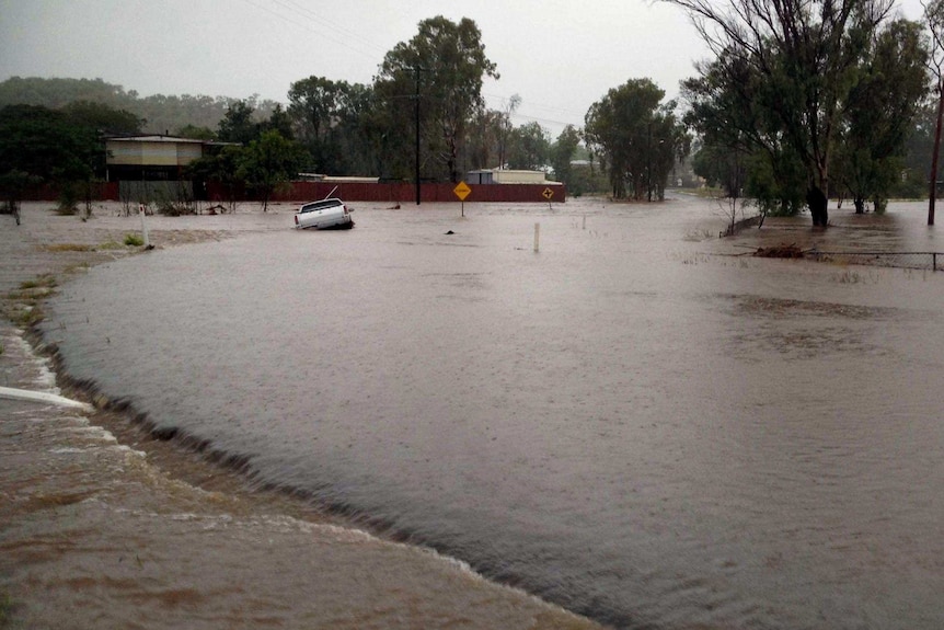 An abandoned car in Kabra, south-west of Rockhampton.