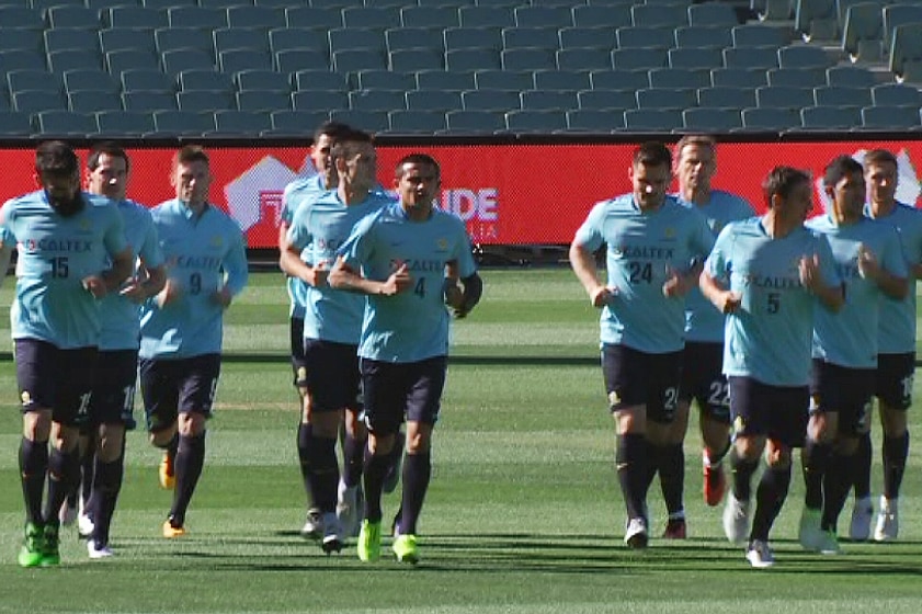 Socceroos training at Adelaide Oval