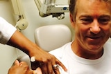 US senator Rand Paul receives a vaccine booster shot