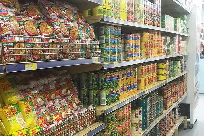 Pukatja Supermarket shelf