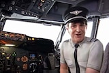 In the video, the pilot and crew are dressed only in body paint.