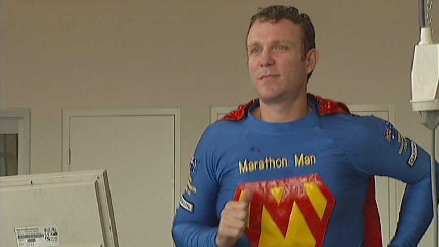 Marathon Man Trent Morrow has run 78 marathons in the past few years.