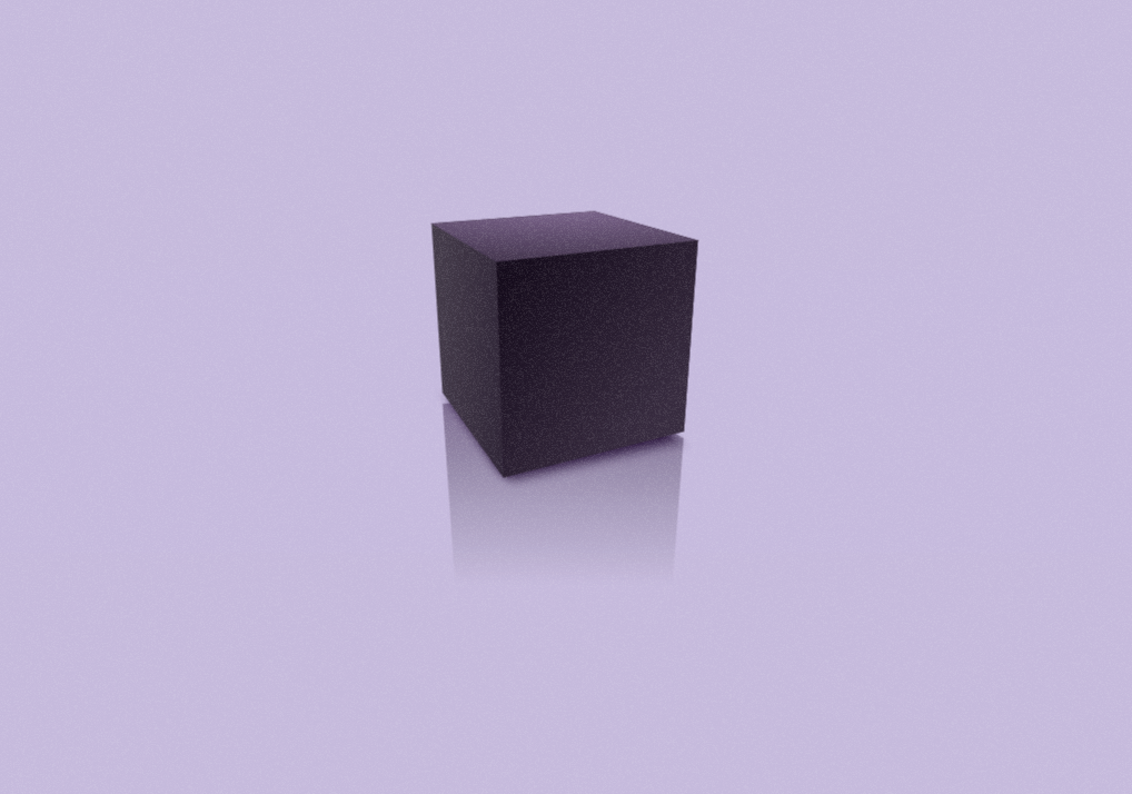 A 3D black box on a purple background