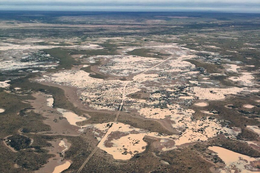 floodwaters in outback south australia