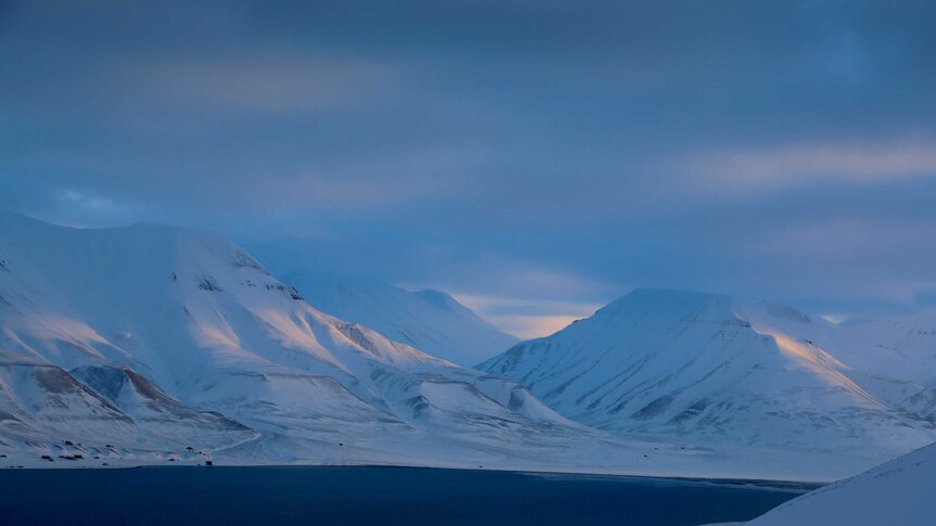 The dramatic coastline of Svalbard, an archipelago in the Arctic Circle.