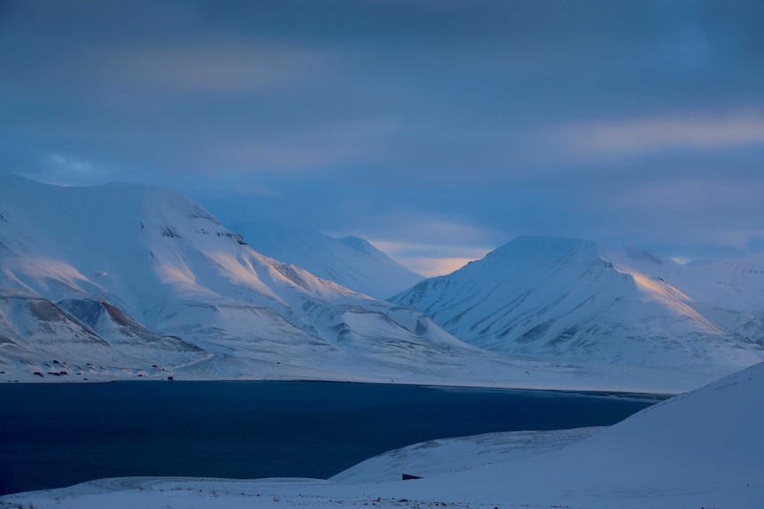 The dramatic coastline of Svalbard, an archipelago in the Arctic Circle.