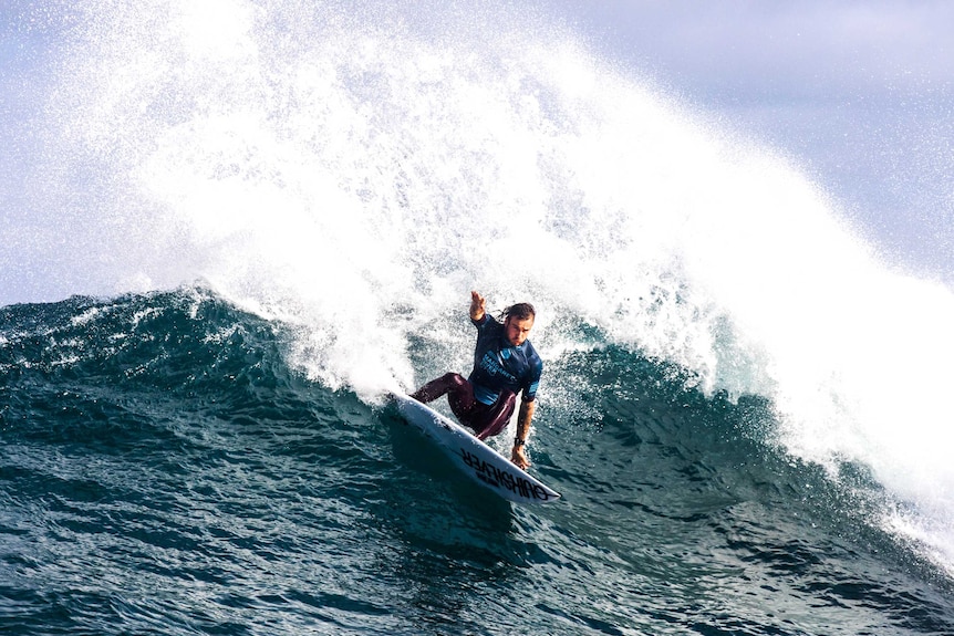 Australian surfer Mikey Wright in action at the Margaret River Pro.