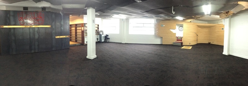 The prayer hall at one of Melbourne's city mosques, which is usually packed full of worshipers. 