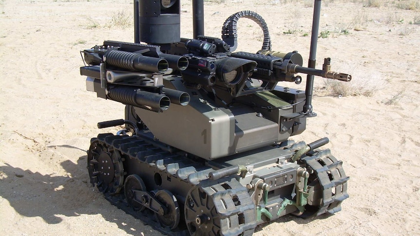 A Modular Advanced Armed Robotic System in the field.