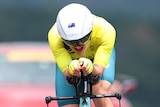 A female Australian road cyclist competing at Tokyo Olympics.