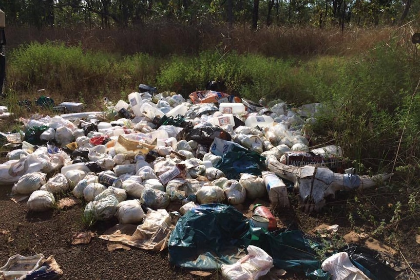 100 used nappies dumped in Darwin's rural area